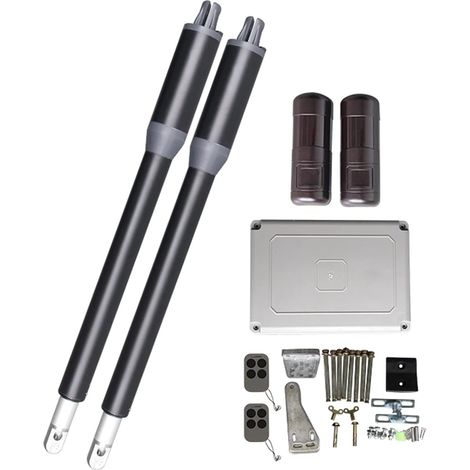 15 0KG Universal Ouvre-Porte de Garage Accueil Porte coulissante Système d'automatisation DC 24V / DC12V Ouvre la Porte balancez Swing(Silver) (1/5)