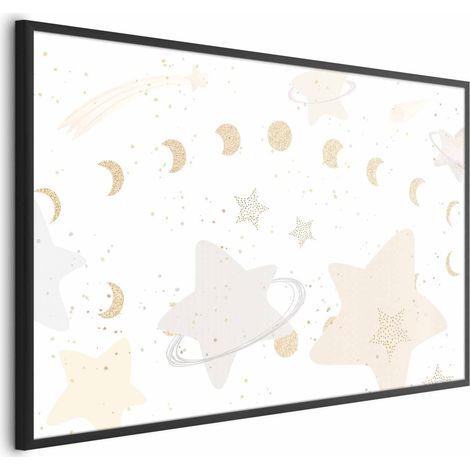 Póster - Luna y estrellas (1/4)