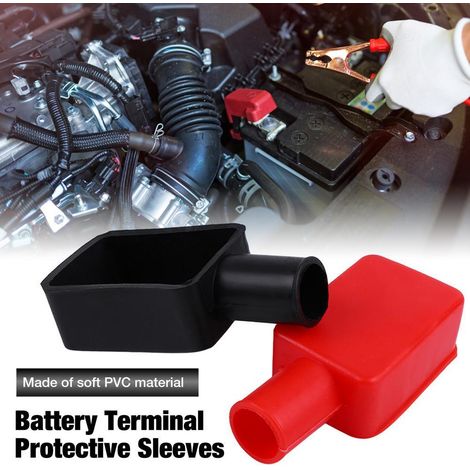 Gummischutzhüllen für Autobatteriepole  Schutzhüllen für Batteriepole (rot und schwarz, ein Paar)