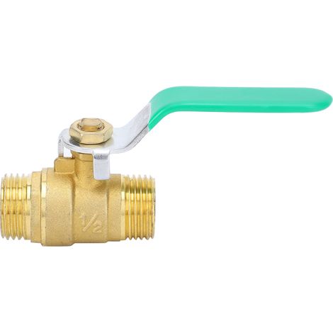 Dickwandiger Messing-Doppelgewinde-Wasserhahn mit 1/2"-Außengewinde, Wasserrohrventil (1/5)