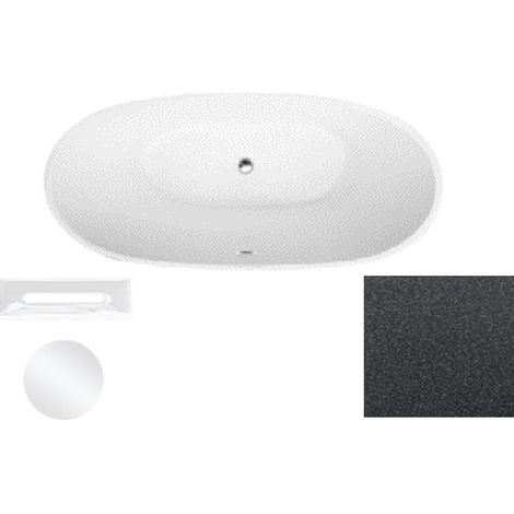 Baignoire îlot graphite Glam avec bonde blanc Ayla 170x80 (1/2)