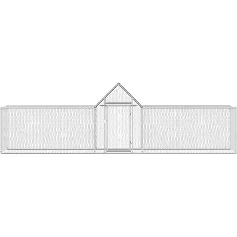 Poulailler Cocotte 5 x 1 x 1,5 m Acier galvanisé CFW93089 (1/5)