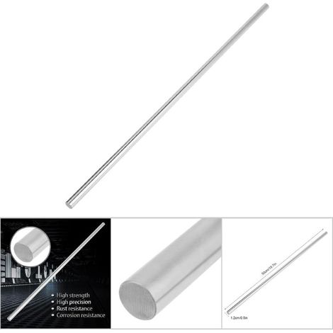 1 rodamiento de bolas de acero para guía lineal cilíndrica, 12 mm de diámetro, eje redondo recto (500 mm) (1/4)