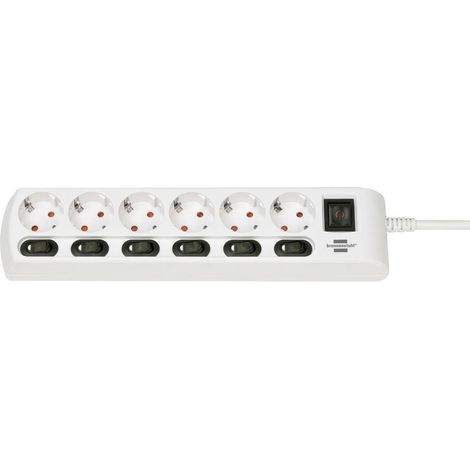 [GEBRAUCHT] B-Ware Brennenstuhl 1153110126 Steckdosenleiste Mit Schalter Weiß Schutzkontakt Strom