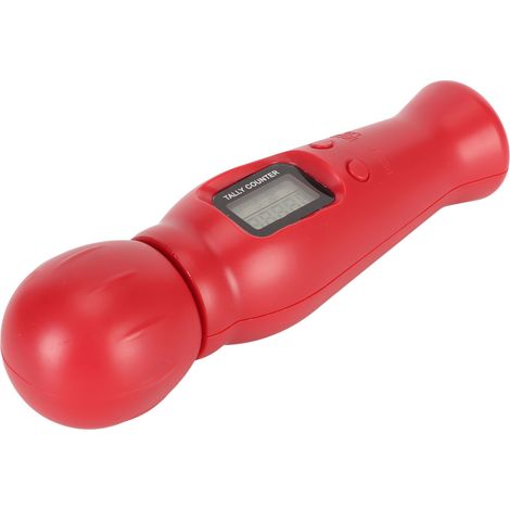 Compteur numérique à billes avec boussole, écran 5 chiffres, affichage temps, silencieux, compteur de chapelet portable pour méditation, rouge (1/5)