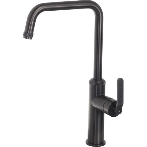 JTP Decor Kitchen Sink Mixer Tap Single Lever - Brushed Black (1/2)