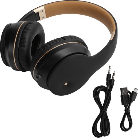 Casque de jeu sans fil pliable Bluetooth 5.0, casque supra-auriculaire stéréo en ABS pour ordinateur (1/5)