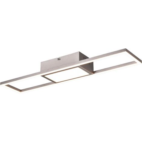 Plafoniera SMD LED Rigido - 22W - 2800lm - Nichel Opaco 60 x 6 x 13 cm (1/5)
