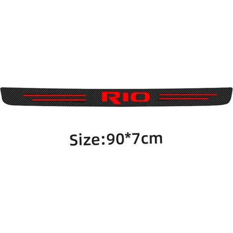 (Coffre 1 pièce) 4 autocollants de seuil de porte de voiture en fibre de carbone, compatibles avec RIO 2, 3, K2, K3, K5, K4, Seltos, KX3 et Ceed. Accessoires pour film protecteur (1/4)