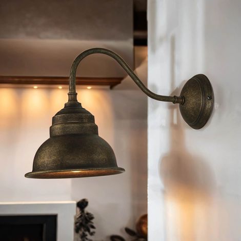 Wandlampe Bronze Antik Echt-Messing edel Oslo