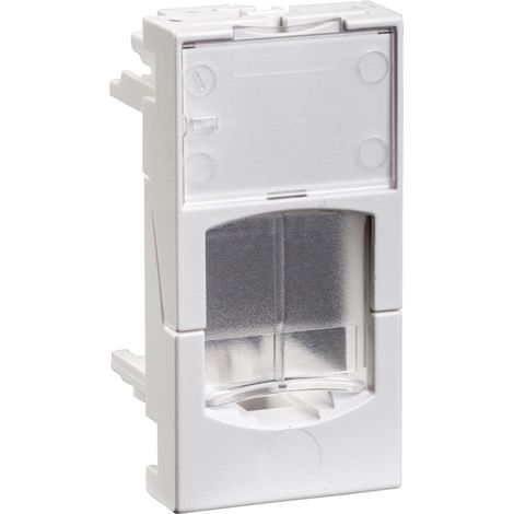 Actassi support non-adaptable 22,5x45mm blanc polaire volet incolore SCHNEIDER VDI88240P