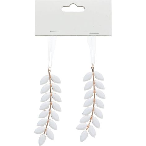 Baumschmuck Blatt x2 weiß rosa 10cm - Atmosphera créateur d'intérieur