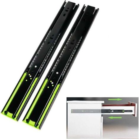 Drawer Rails, Stainless Steel Drawer Slides, 300mm Ball Bearing Drawer Slides, Full Extension Slides with Soft Close, Pack of 2 (1/5)
