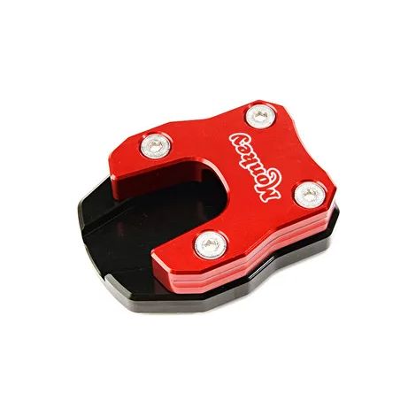 (Rouge) Accessoires MONKEY : Béquille latérale, extension de béquille, plaque de support, béquille agrandie. Compatible avec HONDA Monkey 125 (2018-2024+) maxpower (1/4)