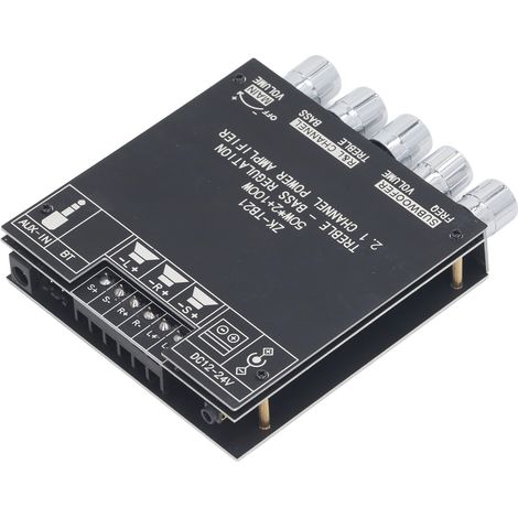 Module amplificateur audio Bluetooth 2.1 canaux pour haut-parleur sans fil DIY, carte amplificateur numérique 12-24 V CC (1/5)
