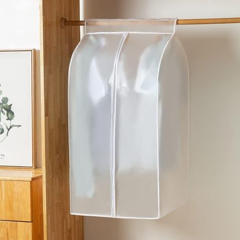 Housse à vêtements anti-poussière, sac de rangement suspendu pour vêtements, organisateur de vêtements épais de qualité supérieure, protection contre l'humidité et la poussière (1/5)