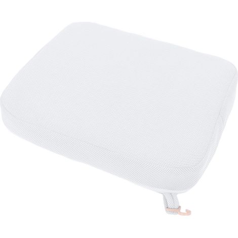 Coussin de siège de douche respirant et confortable, housse amovible et lavable, blanc (1/5)