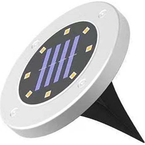 Energiesparende Solar-Bodenleuchten (ASB IP65) – Automatische, erdversenkte Solarleuchten für Wege, Terrassen und Parks – Weißes Licht (1/5)