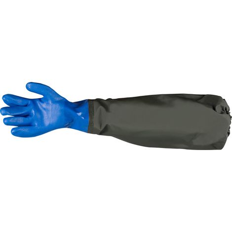 1 paire de gants de pêche, gants de travail et gants d'entretien d'étang, imperméables, gants en PU-bleu (Taille Unique) (1/4)
