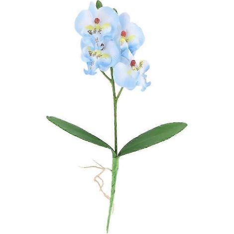 Décoration florale, arrangement d'orchidées artificielles en soie Phaleanopsis, vase à fleurs à faire soi-même.-Blue