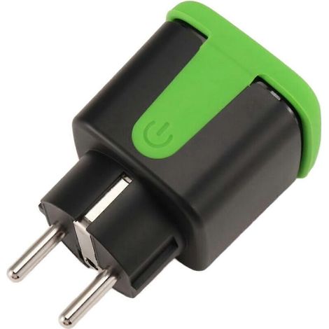 Intelligente Außensteckdose, 16 A, WLAN-Fernbedienung, Stromüberwachungsfunktion, für Tuya Smart Green & Black (1/4)