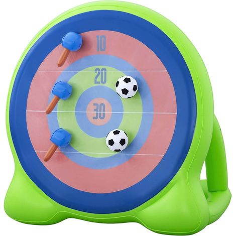 Aufblasbares Zielspiel für den Garten mit Bällen und Äxten