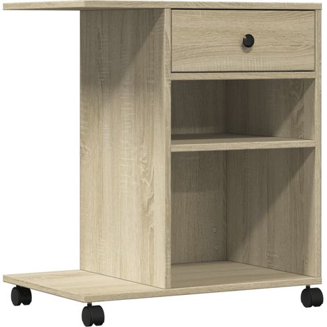 Maison Exclusive - Soporte para impresora con ruedas roble Sonoma