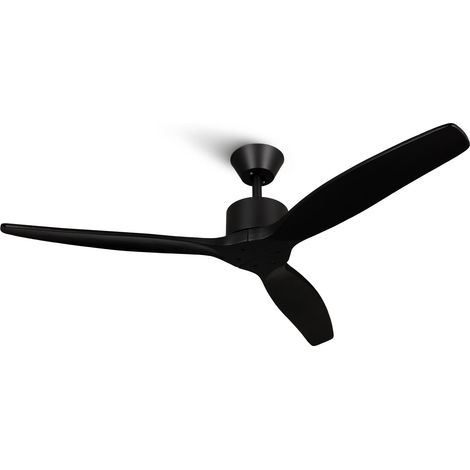 Mellerware - Brizy Bright - Ventilatore da soffitto - Nero - LED 45W - Adatto a soffitti inclinati (1/4)