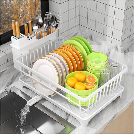 Space-saving utensil drainer – Utensil holder – Rust-resistant material – 360° rotating drainage – Dimensions 38.6 x 28.3 x 14.5 cm (1/5)