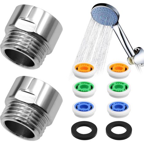 Jiajia AI, Reducteur de Debit 1/2 Pouce Economiseur D'eau pour, 2 Pièces pour jardin, terrasse et extérieur (1/3)