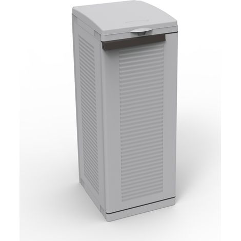 Armadio Per Raccolta Differenziata 5x39x88,7 cm 1 Anta in Polipropilene Ecocab Grigio