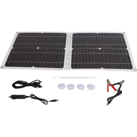 Panneau solaire pliable 5V 40W monocristallin à haut rendement, kit de charge solaire pour camping-car, bateau, ATV (1/5)