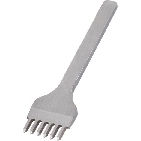 Poinçon diamant 6 dents en acier rapide pour cuir, outil de perçage à main pour bricolage, trous de 5 mm (1/5)