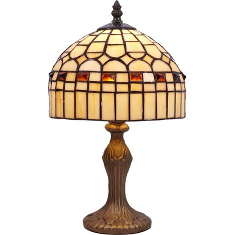 Beigefarbene Tischlampe, Durchmesser 20 cm, Compact-Serie