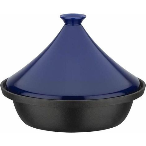 GSW Tajine aus Gusseisen blau 30 x 22 cm Induktionskochen