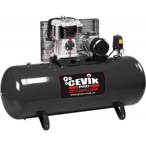 Compresor correa pro estacionario 270 litros 5,5hp trifasico 400v ca-pro300-5.5tf CEVIK