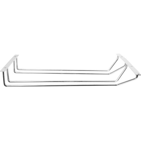 Porte-verres à vin suspendu en acier inoxydable, porte-verres à pied, double rangée, 35 cm (1/5)