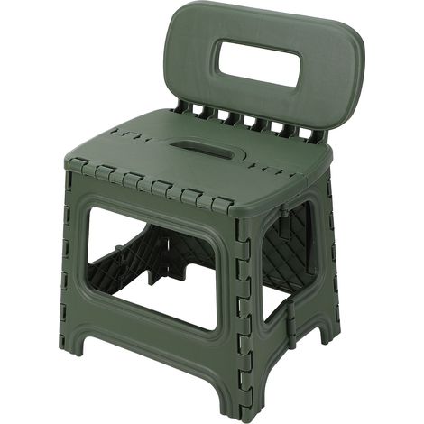 Tabouret pliable en PP épaissi, pour enfants, avec poignée, vert taille S, pour camping, pêche, pique-nique extérieur (1/5)