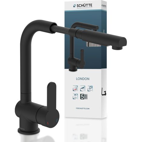 Robinet Cuisine avec Douchette Extensible Mitigeur, Rabattable Mitigeur Robinet Evier de Cuisine avec Douchette, Rotative à 360° Froid (1/5)