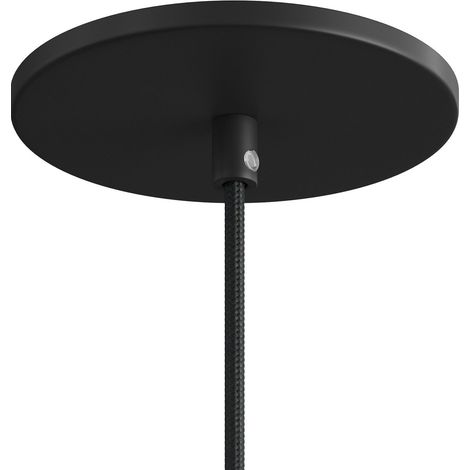 Rosace de plafond encastrée monotrou – Noir – Pour plafonds en maçonnerie et placoplâtre – Épaisseur réduite pour effet dissimulé – Creative Cables