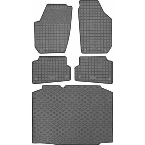 Skoda Fabia II Hatchback de 03.2007 a 10.2014. JUEGO: alfombrillas de goma para coche + alfombrilla para maletero. (1/5)