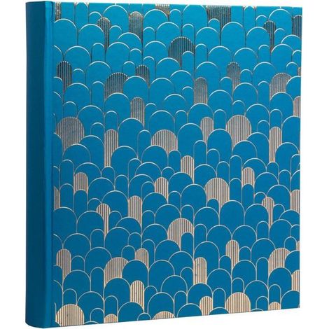 Fotoalbum – Platz für 300 Fotos (10 x 15 cm) – 29 x 32 cm – 60 Seiten – Art déco – Blau (1/5)