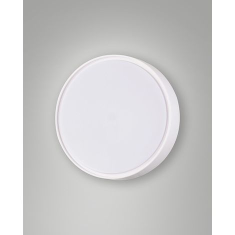 Hatton Plafoniera LED 14W 1600lm 3000K IP65 in Policarbonato Bianco - Design Made in Italy - Codice Prodotto: 3206-61-102