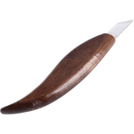 Couteau Sculpture Bois - Lame Acier Inoxydable 420 - Poignée Noyer - Pour Travail Bois Détaillé - 1 Pièce (1/5)