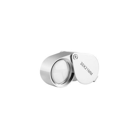 Loupe Bijoutier-Loupe Grossissante Verre 30 x 21 mm 30x Loupe de Poche-Pliable en Verre-Loupe Botaniste 2pcs (1/5)