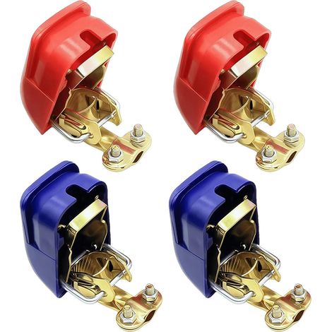 4Pcs Quick Release Battery Terminal, 12V Car Battery Terminals Connectors for Car Caravan Motorhome
