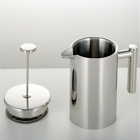 Cafetière à piston en acier inoxydable, avec fonction thermique, avec triple filtre, passe au lave-vaisselle et isolée, 600 ml (1/5)