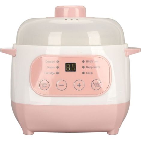 Bardusch - Mijoteuse, 200W 1L Petite Mijoteuse avec Pot Intérieur en Céramique Température et Durée Réglables Mini Marmite électrique Automatique Cuiseur de Bouillie de Soupe en Céramique (1/5)