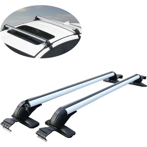 Set aus 2 universellen Querträgern für Dachträger, max. Traglast 75 kg, 110 cm, weiß