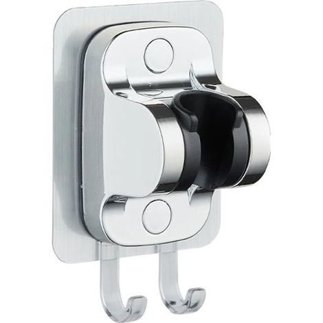 Supporto autoadesivo da parete per soffione doccia. Supporto regolabile per soffione doccia. Montaggio a parete. Non è necessaria la foratura. Braccio autoadesivo. (1/5)